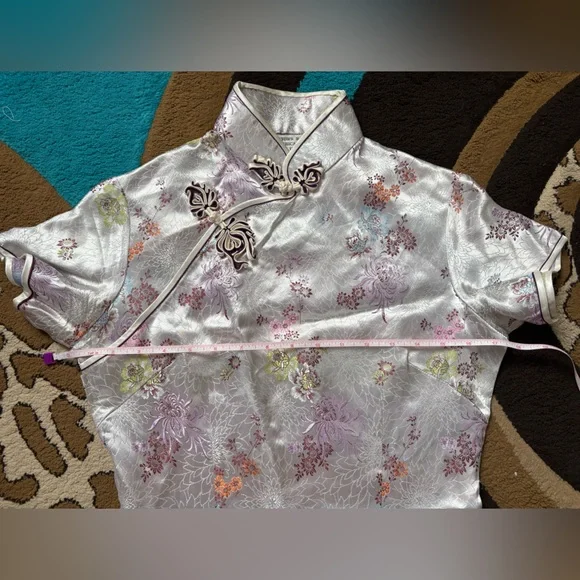 Floral Embroidered Cheongsam Dress - Picture 5 of 7